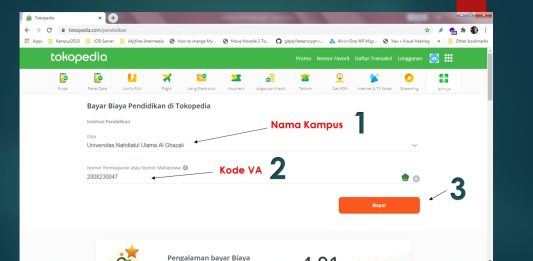 CARA PEMBAYARAN BIAYA KULIAH VIA TOKOPEDIA