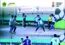 1 Kartu Merah dan Banyak Kartu Kuning Membanjiri Babak I Lomba Futsal PORSENI V FKPTKIS Jateng 2022