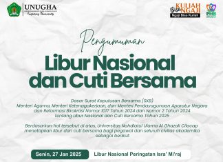 Surat Edaran: Libur Nasional dan Cuti Bersama Januari 2025